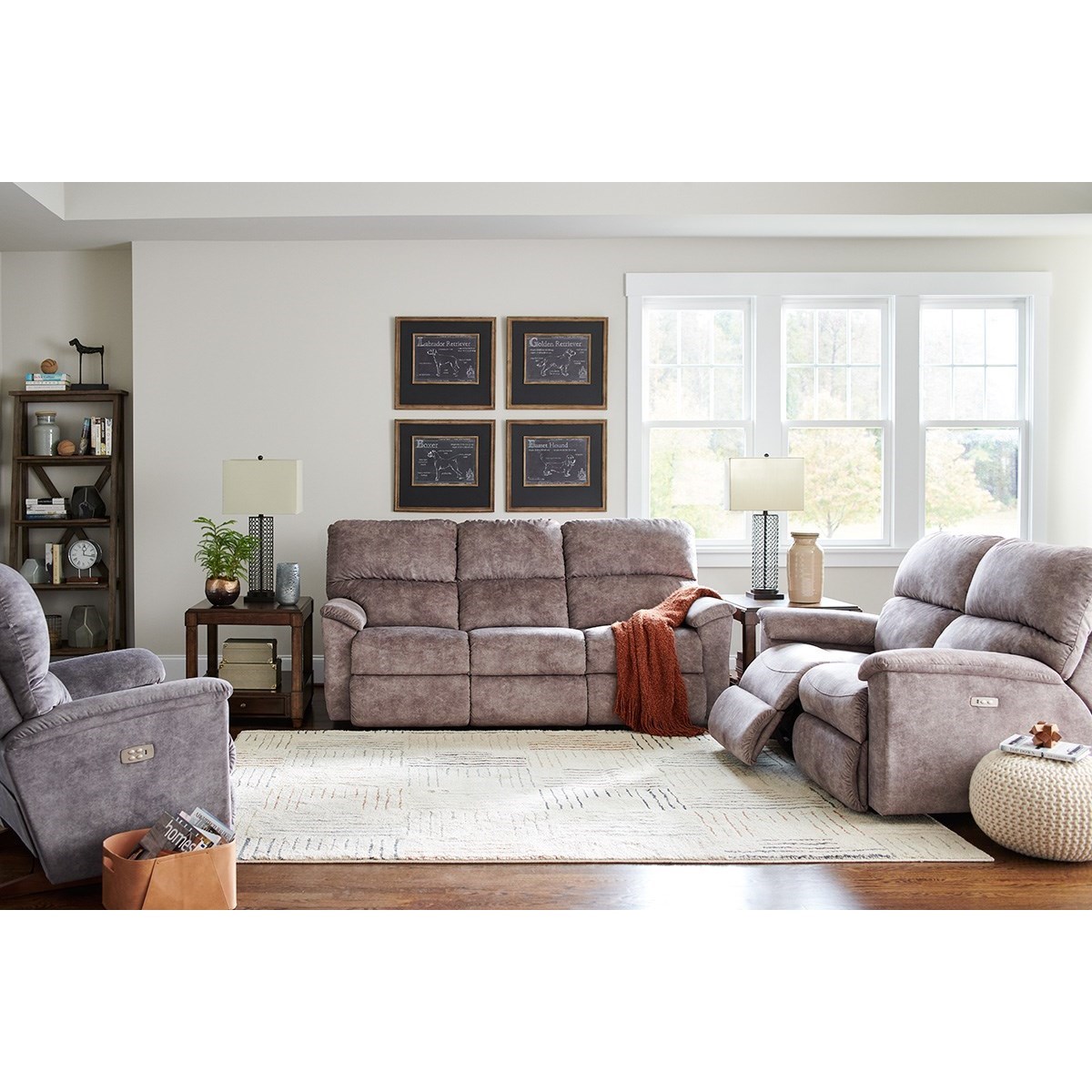 日本限定 La-Z-Boy Brooks with Sofa Reclining Power Casual 44U727 ヴァイスシュヴァルツ